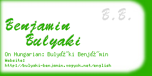 benjamin bulyaki business card